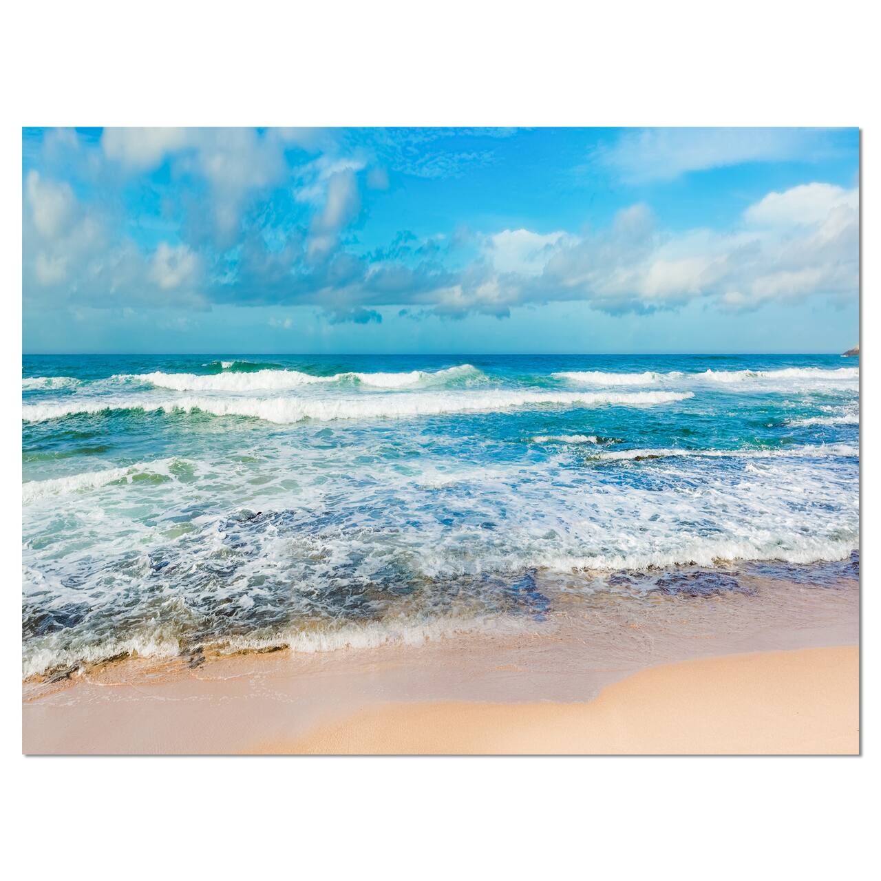 Designart - Indian Ocean Panoramic View - Extra Large Seashore Canvas Art